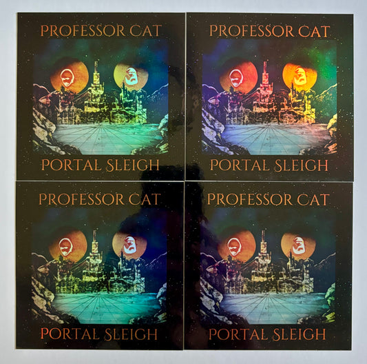 Professor Cat - Portal Sleigh - Sticker